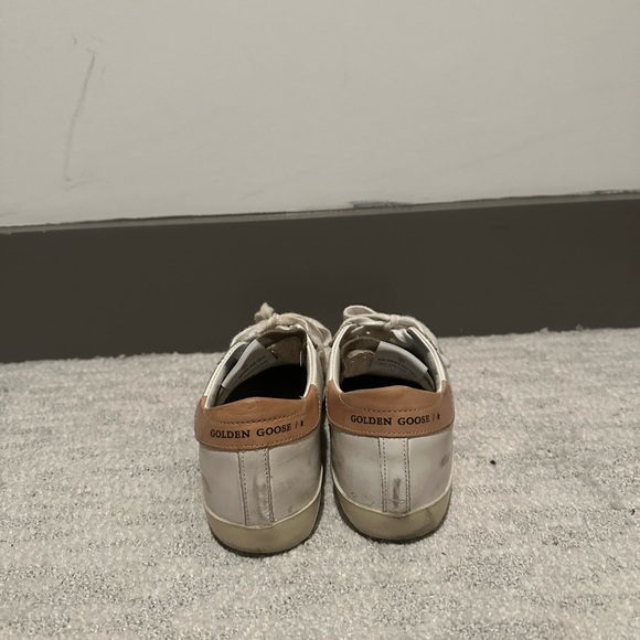 Golden Goose Women's Super-Star with Black Glitter Star and Pink Heel Tab - Picture 5 of 7